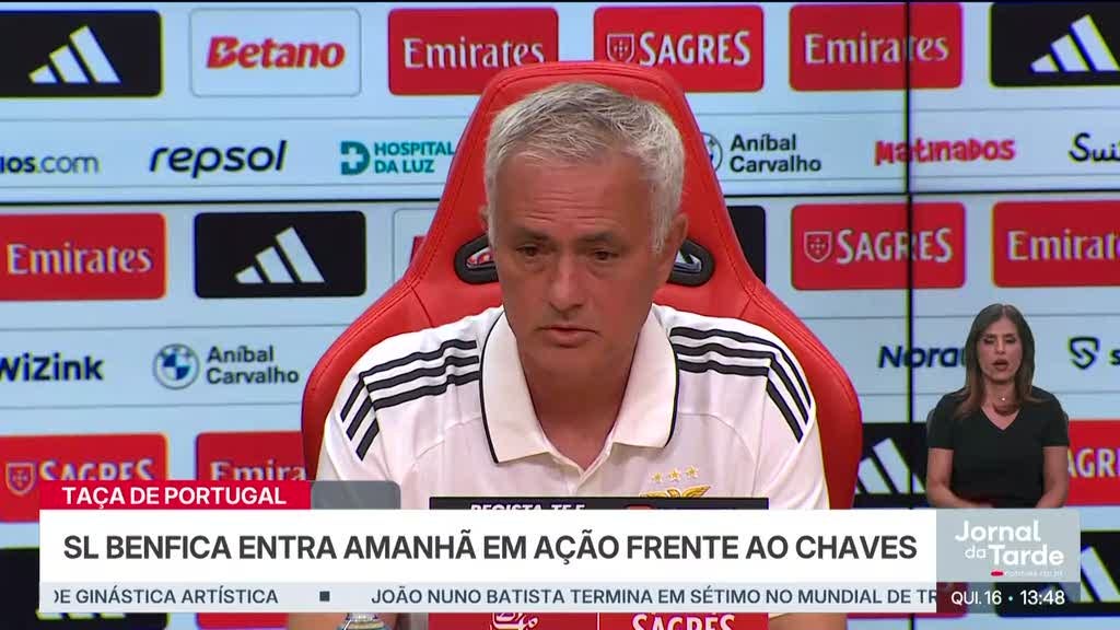 Taça de Portugal. Benfica vai defrontar o Chaves na sexta-feira