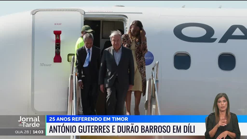 25 anos do referendo em Timor. António Guterres e Durão Barroso em Díli