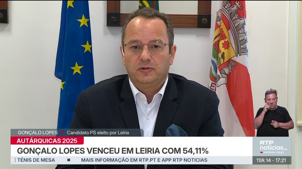 Gonçalo Lopes, reeleito para a Câmara de Leiria, em entrevista à RTP