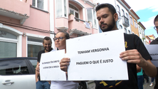 Imagem de Trabalhores do comércio da Terceira em greve
