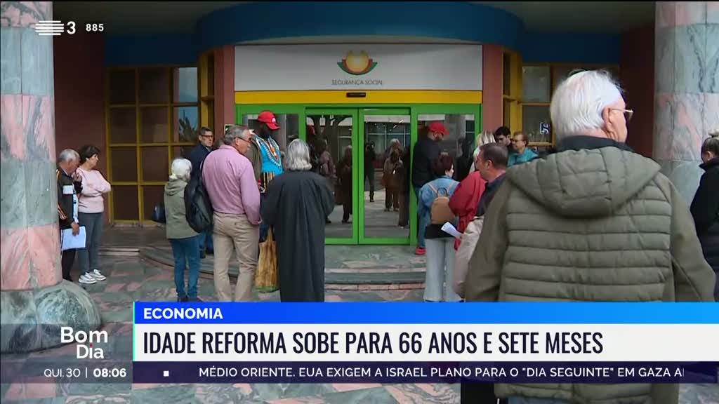 Idade da reforma sobe para 66 anos e sete meses