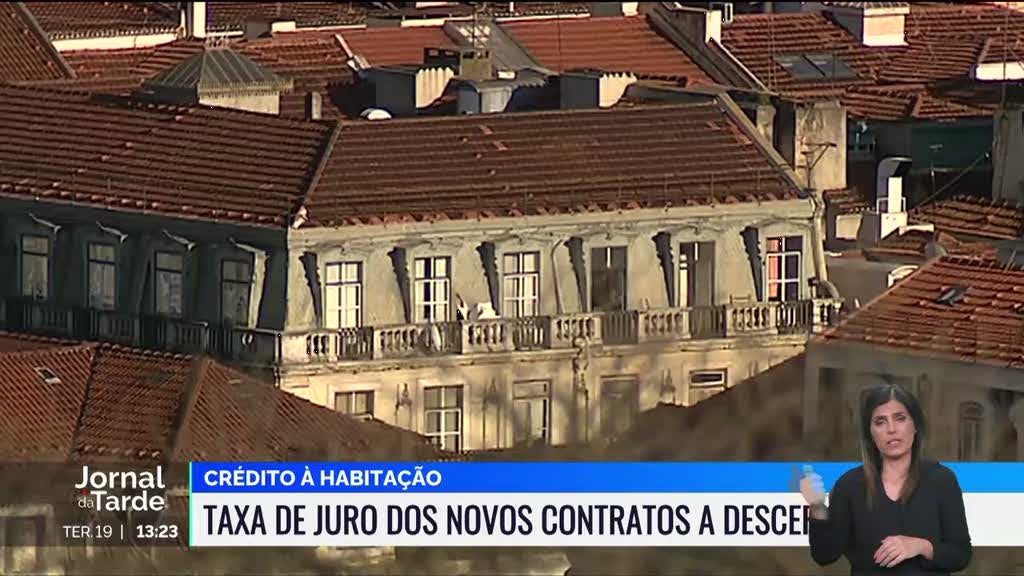 Crédito à habitação. Taxa de juro dos novos contratos a descer