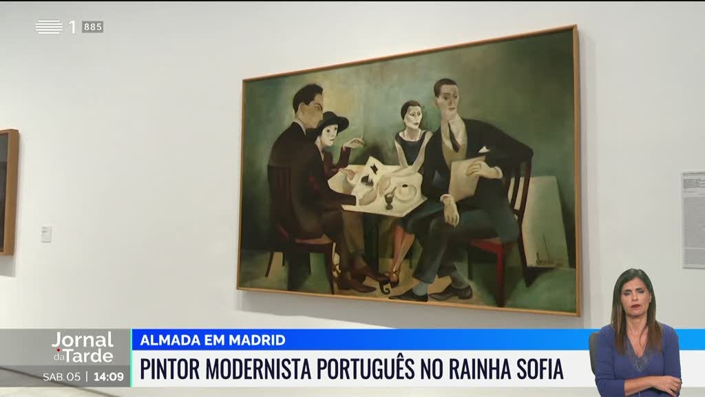 Quadro de Almada Negreiros está exposto no Museu Rainha Sofia, em Madrid