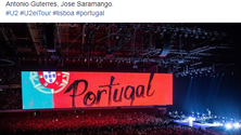 Imagem de U2 agradecem a Lisboa por “ter dado” Cristiano Ronaldo
