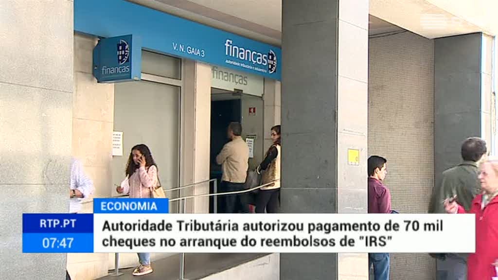 Fisco j� emitiu os primeiros 70 mil cheques do IRS