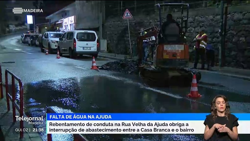 Imagem de Interrupção do fornecimento de água na Ajuda devido ao rebentamento de uma conduta
