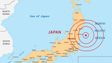 Imagem de Alerta tsunami emitido no Japão