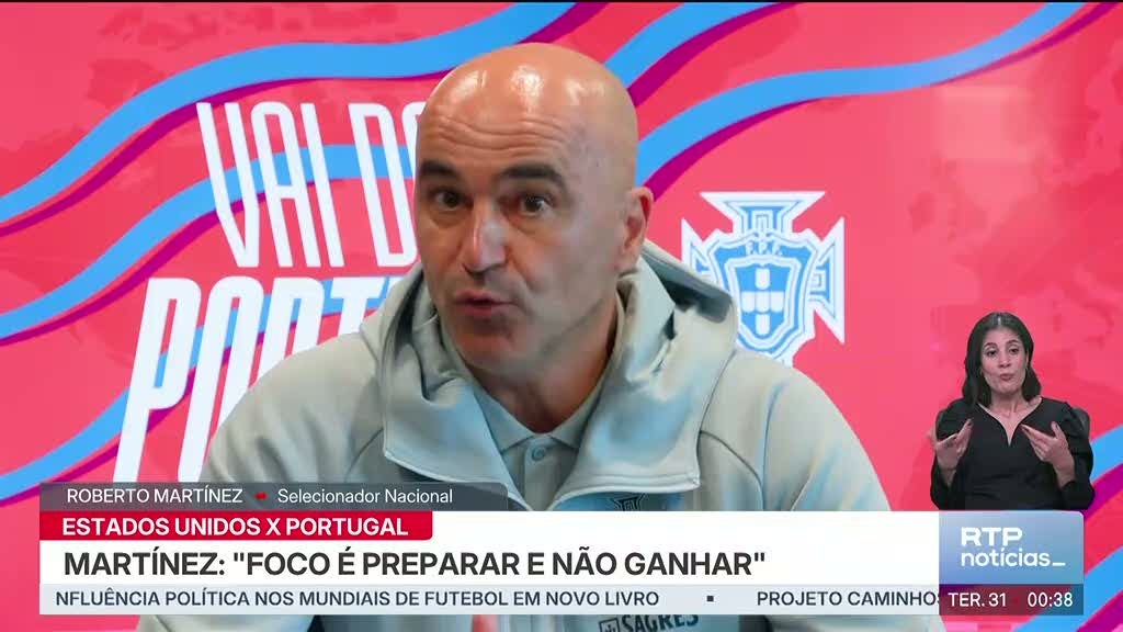 Estados Unidos-Portugal. Martínez diz que "foco é preparar e não ganhar"