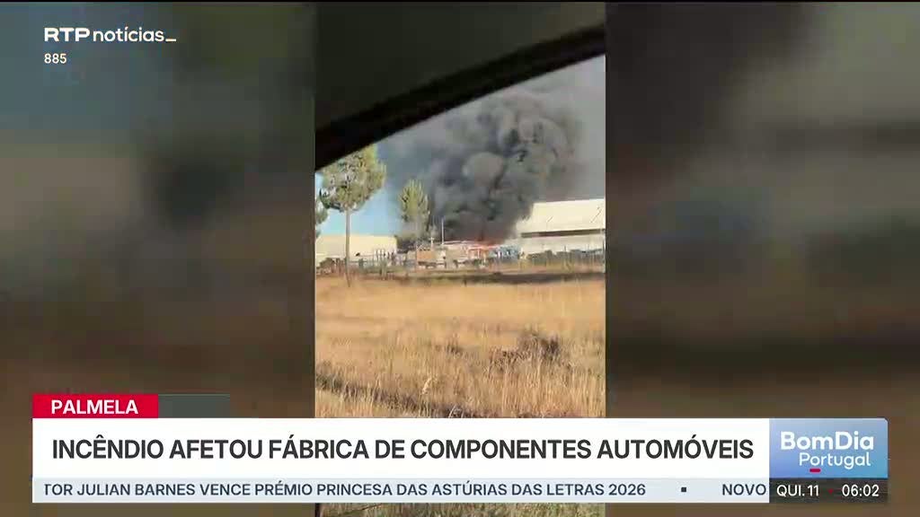Incêndio destrói parte de fábrica de componentes automóveis 