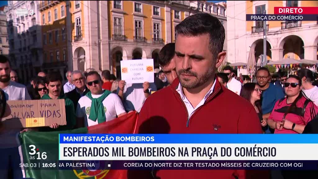 Vigília por melhores condições. Bombeiros protestam junto ao MAI