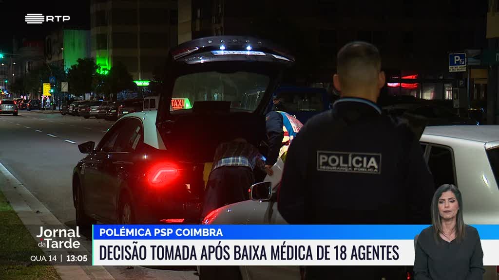 Polémica na PSP Coimbra. 18 agentes indisponíveis por baixa médica