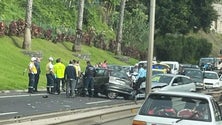 Imagem de Acidente em Santo António interrompe trânsito na via rápida
