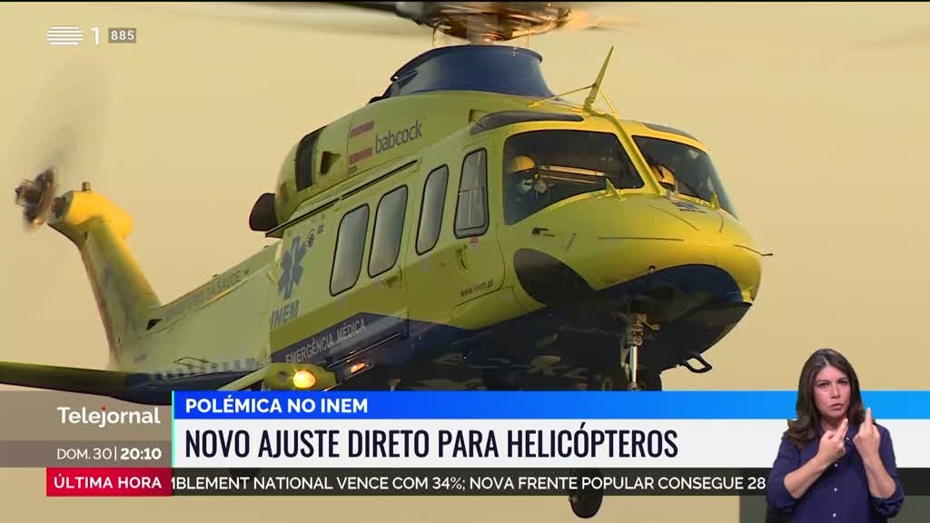 INEM e Governo trocam acusações devido a serviço de helicópteros