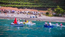 Trinta e três canoas na regata da Madalena do Mar