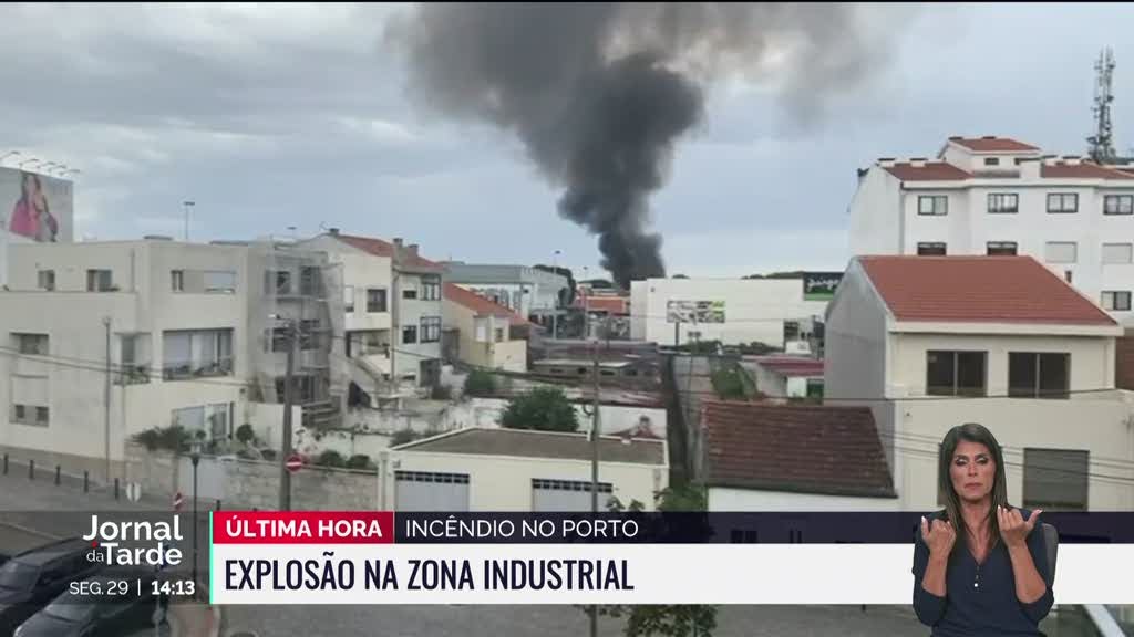 Explosão na zona industrial do Porto mobiliza bombeiros