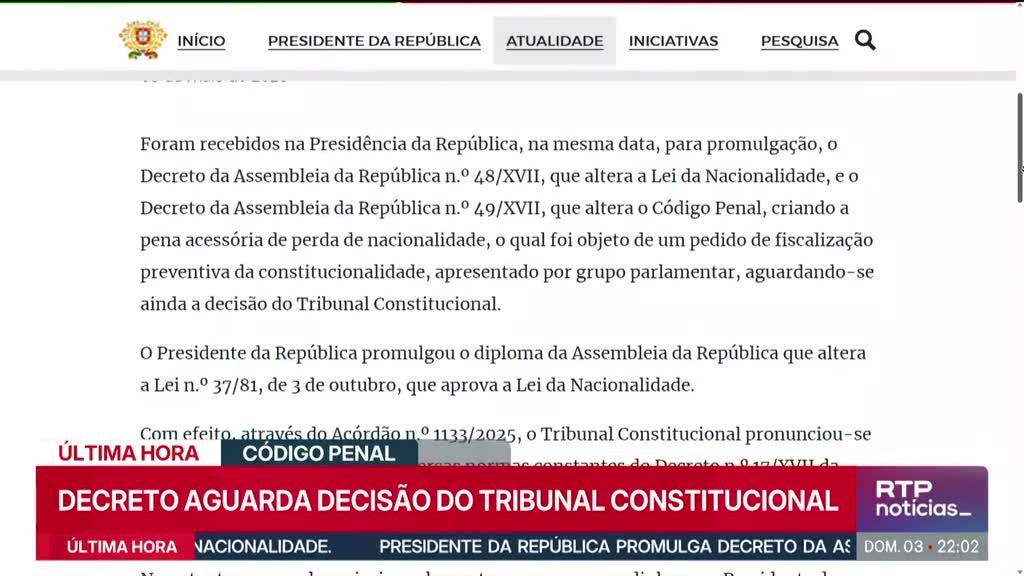 Presidente promulga alteração à Lei da Nacionalidade com críticas à falta de consenso — image 6
