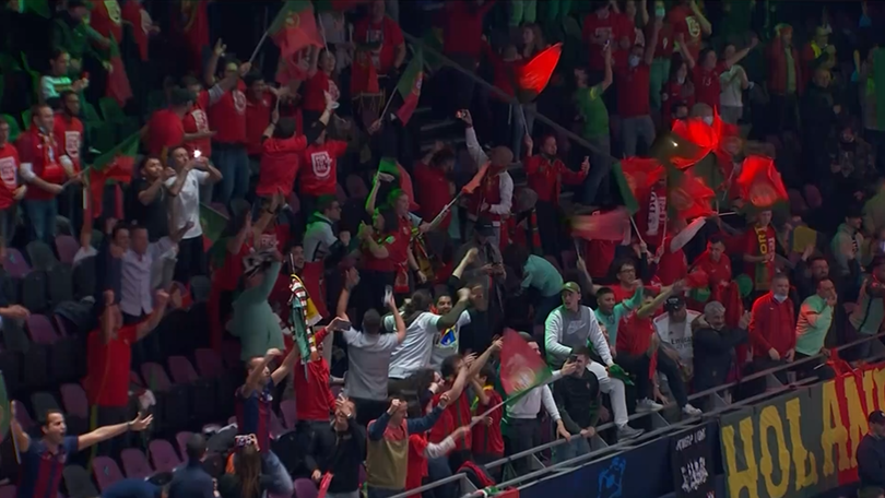 Imagem de Portugal na final do Europeu de Futsal