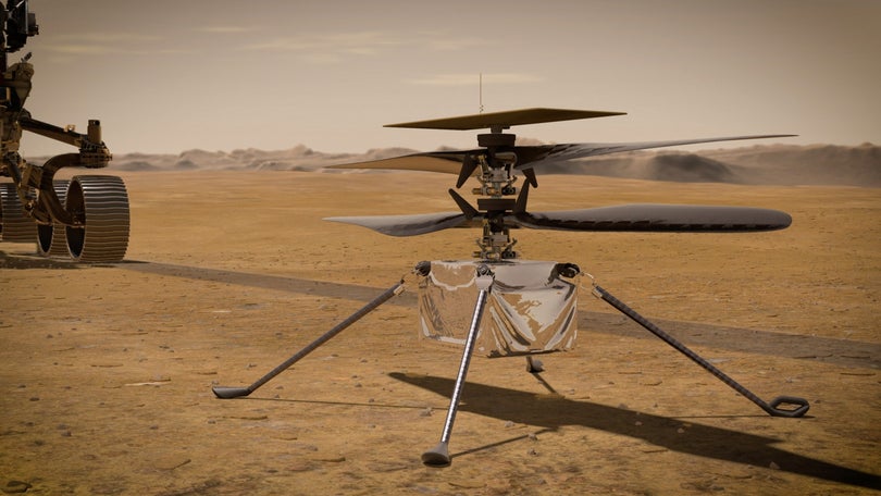 Imagem de Helicóptero Ingenuity sobrevive à primeira noite em Marte