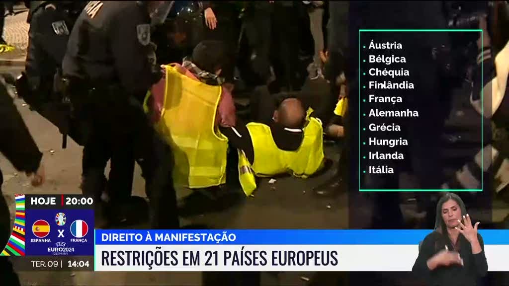 Direito à manifestação. Amnistia alerta para restrições em 21 países europeus