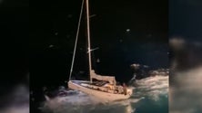 Imagem de Operação de salvamento das três pessoas do veleiro francês (vídeo)