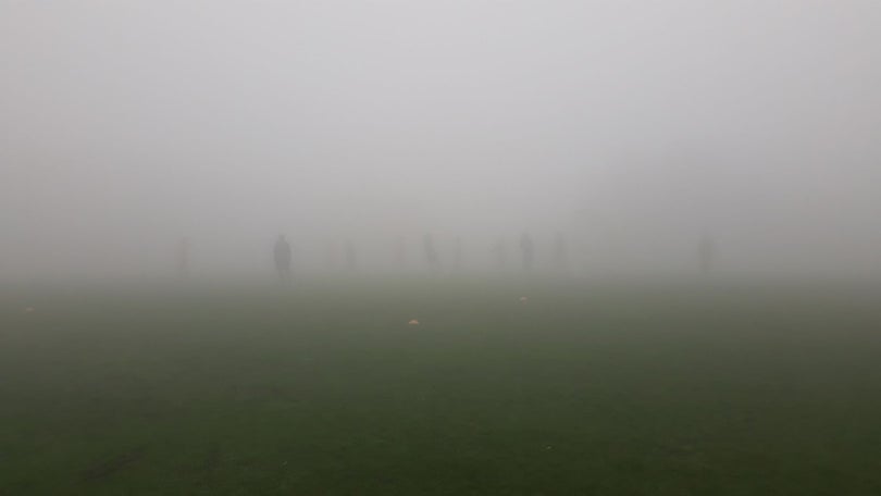 Nevoeiro não impede treino do União