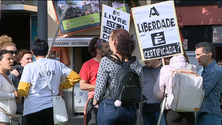 Imagem de Manifestação contra as medidas anti-covid (vídeo)