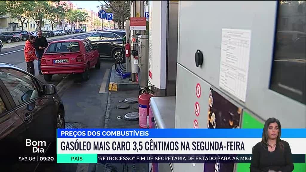 Preço dos combustíveis volta a subir segunda-feira