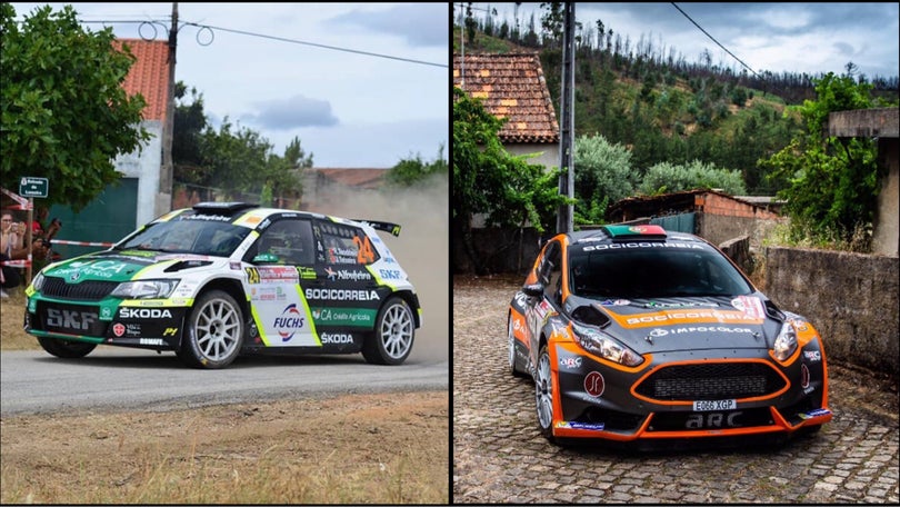 Ricardo Teodósio, líder do campeonato nacional de ralis e também Miguel Correia no Rali do Faial