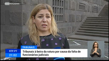 Imagem de Falta de funcionários causa rutura nos tribunais (vídeo)