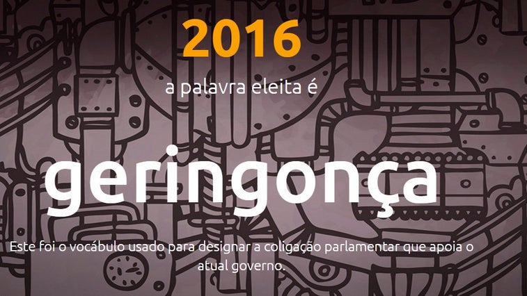 Imagem de “Geringonça” eleita a palavra do ano 2016