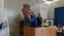 Imagem de Bispo de Leiria-Fátima homenageado pela Câmara de Machico (vídeo)