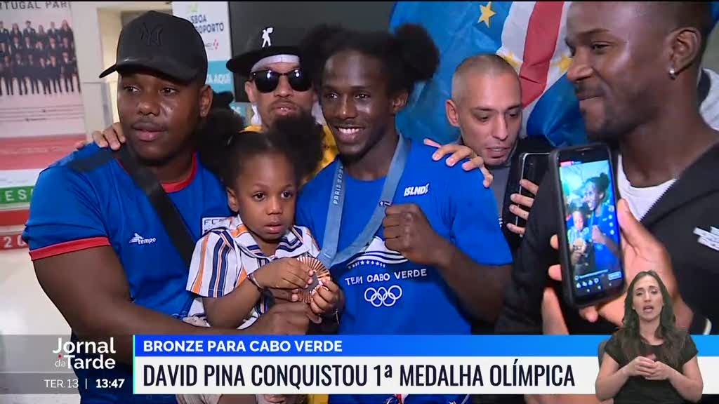 David Pina, primeiro medalhado de Cabo Verde, recebido em festa em Lisboa