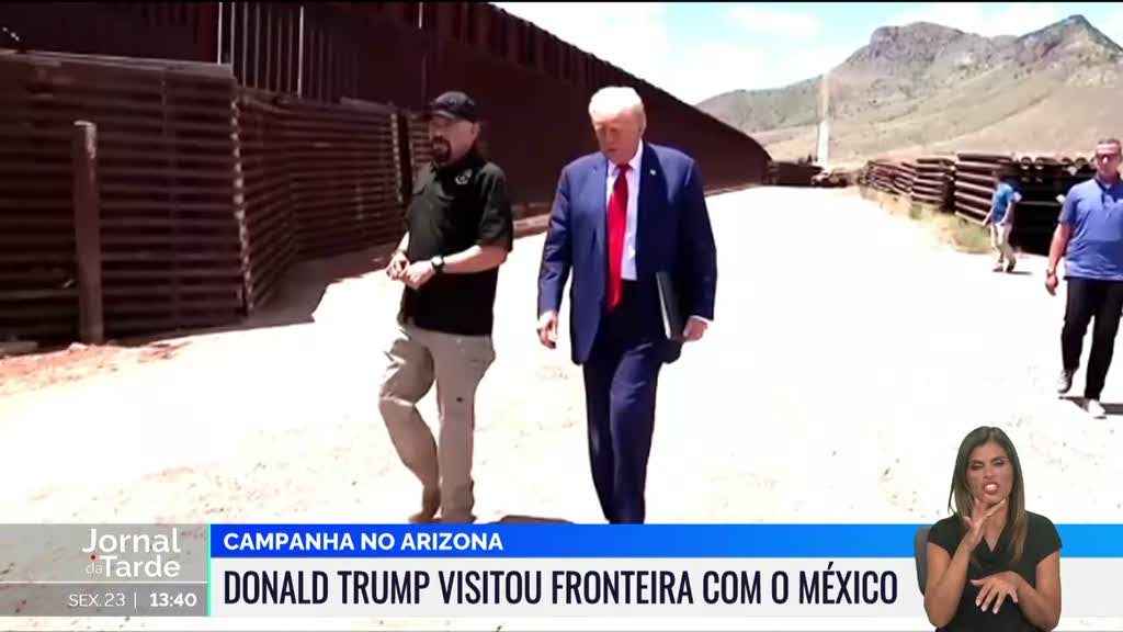 Campanha no Arizona. Trump visitou a fronteira com o México