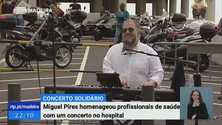 Imagem de Miguel Pires homenageou profissionais de saúde com concerto (Vídeo)