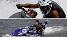 Imagem de João Cardoso e Henrique Rosa Gomes na primeira prova do campeonato nacional Jetski