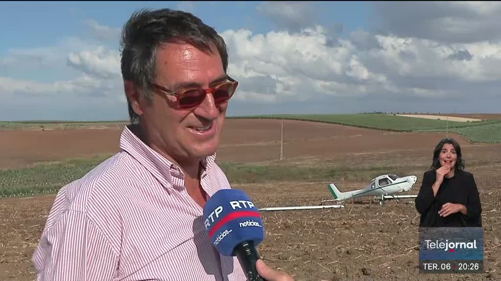 Avioneta aterrou no meio de herdade em Serpa
