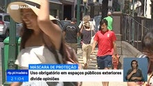 Imagem de Uso obrigatório de máscara em espaços públicos abertos divide opiniões (Vídeo)