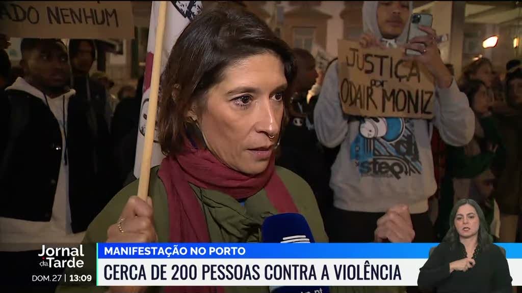 Manifestação no Porto contra o racismo e em homenagem a Odair Moniz