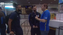 Imagem de Madeira SAD recebido em festa no aeroporto
