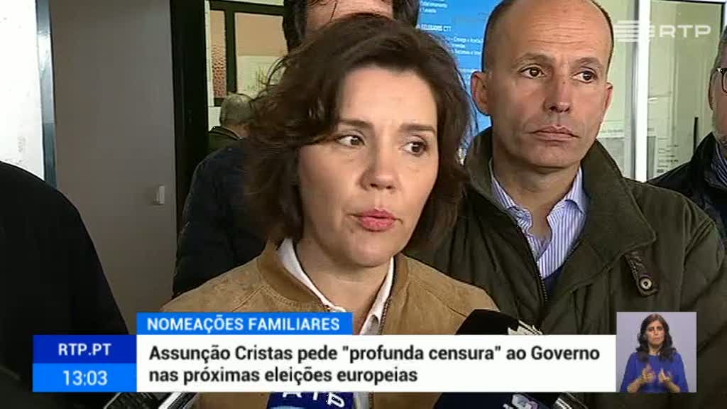 Cristas pede profunda censura ao Governo nas pr�ximas elei��es europeias