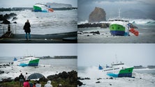 Embarcação marítimo-turística foi a primeira a chegar junto do navio Mestre Simão (Vídeo)