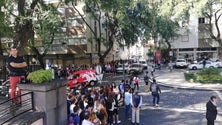 Imagem de Centenas de alunos aguardaram Marcelo na chegada ao Liceu