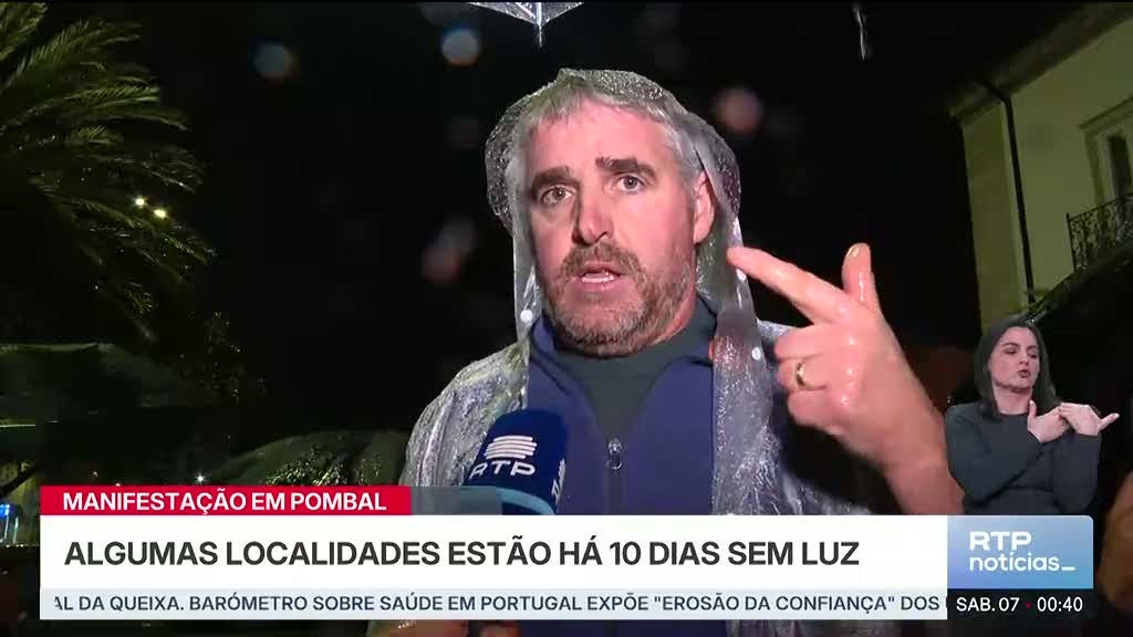 Imagem de Manifestação em Pombal. Algumas localidades estão há 10 dias sem luz