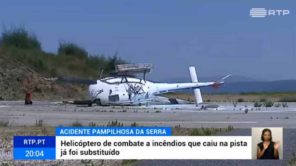 Helic�ptero caiu na Pampilhosa da Serra