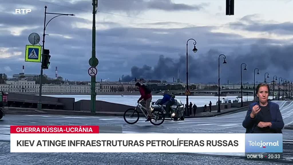 Imagem de Kiev atinge infraestruturas petrolíferas russas