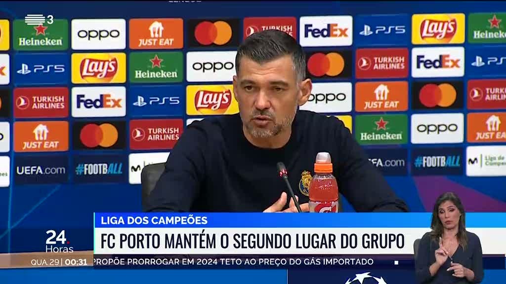 Sérgio Conceição felicita compromisso dos jogadores