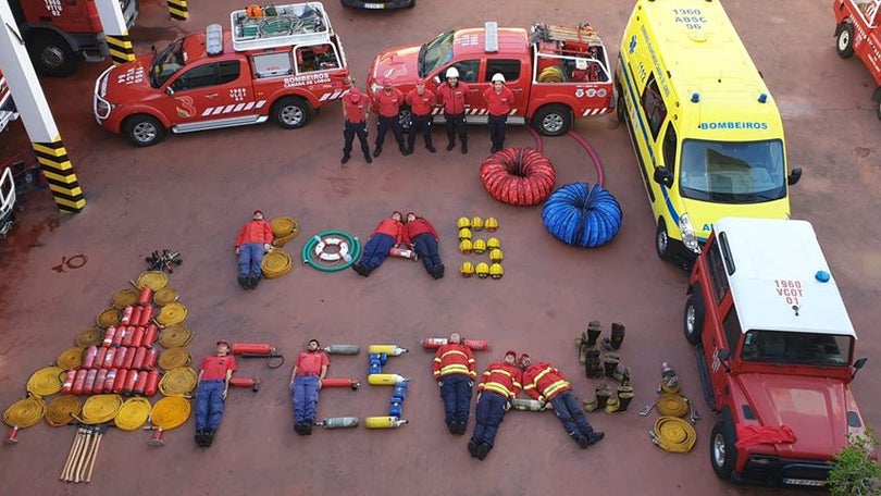 Bombeiros de Câmara de Lobos deixam mensagem de Natal