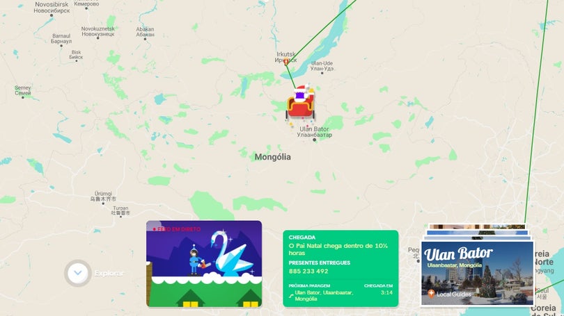 Imagem de Acompanhe a viagem do Pai Natal
