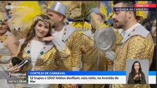 Imagem de Cortejo de Carnaval leva 1.500 figurantes à avenida (vídeo)