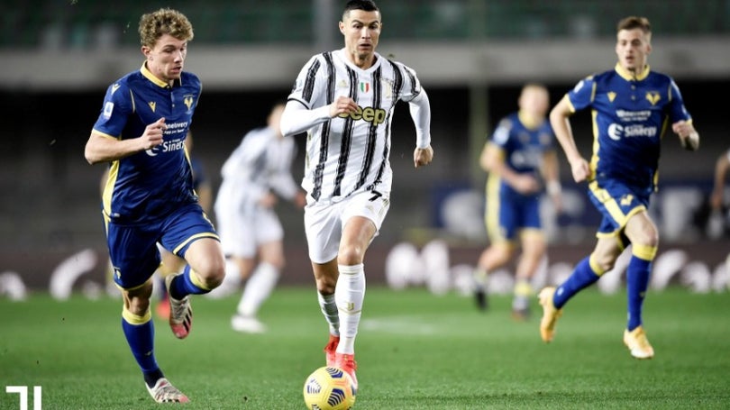Imagem de Ronaldo no empate frente ao Verona